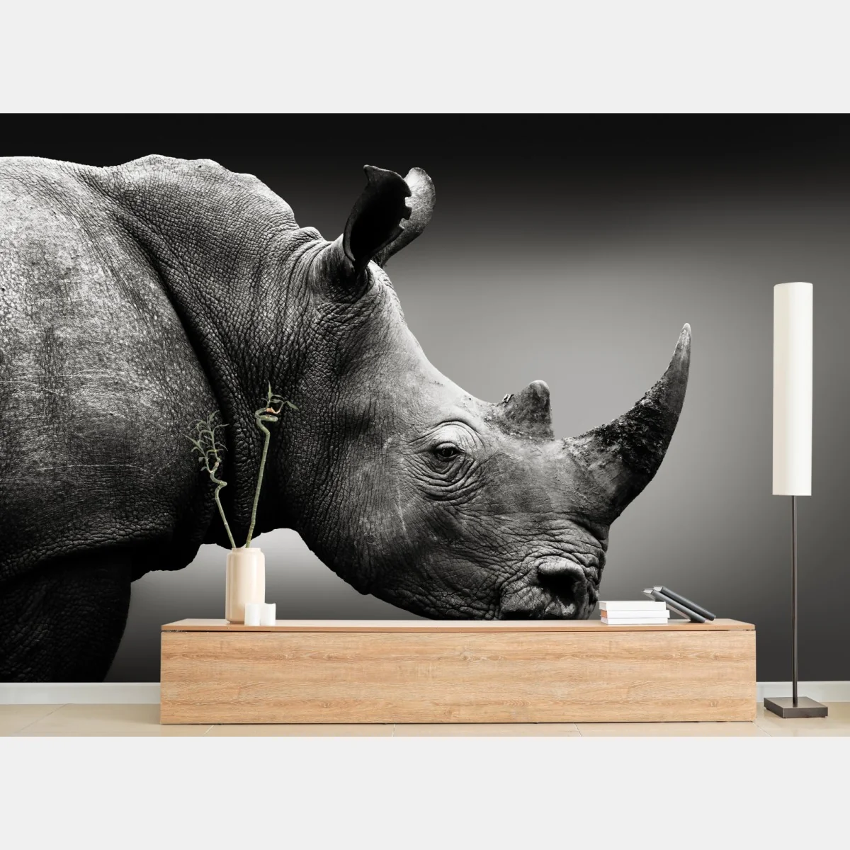 Fototapete majestätisches nashornporträt – Wallnifity®