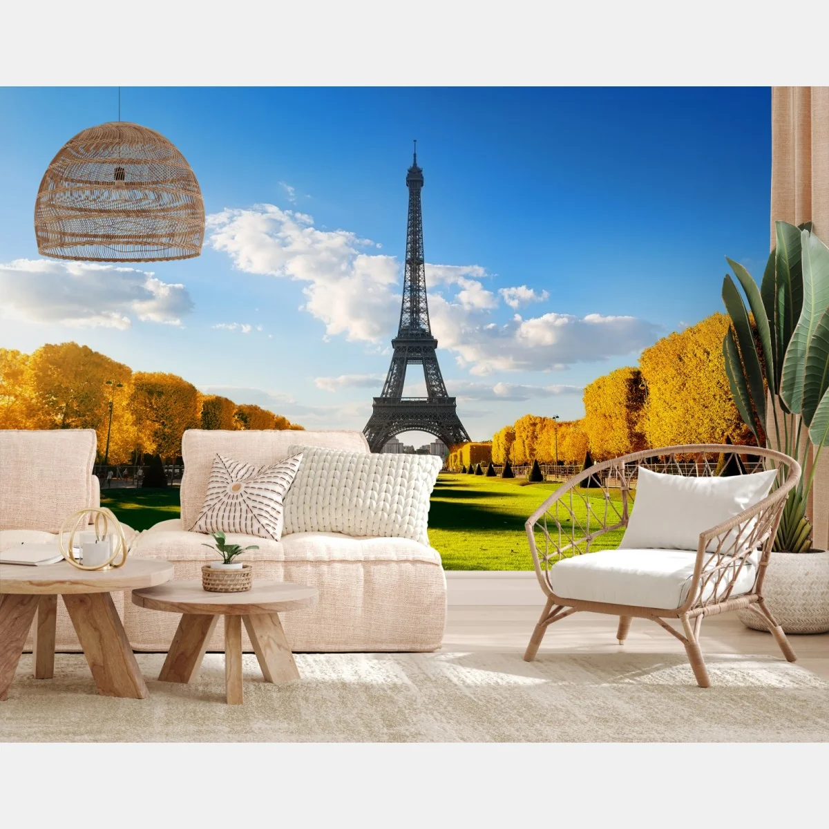 Fototapete frühling am Champs de Mars, Eiffelturm, Paris – Wallnifity®