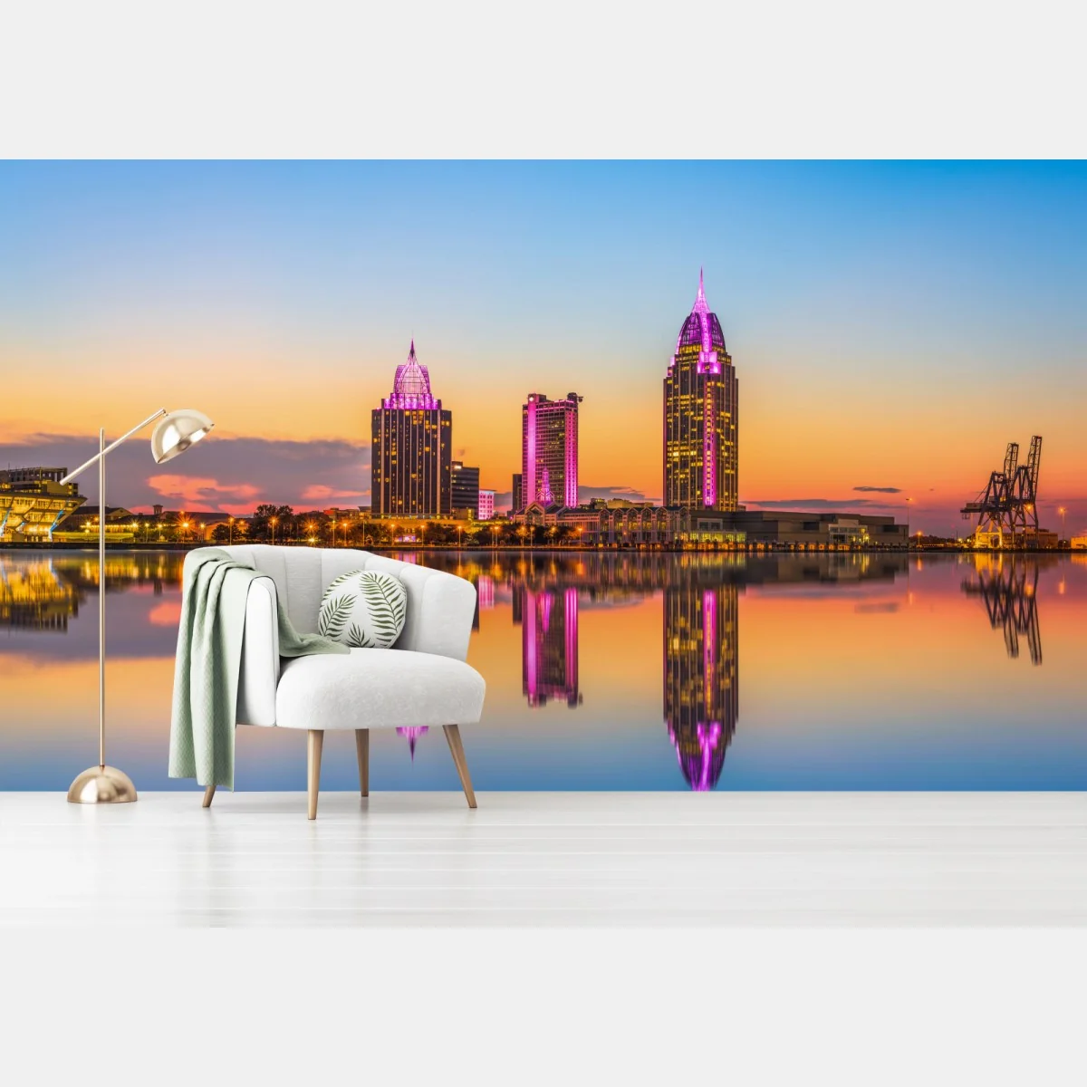 Fototapete panorama von Mobile bei sonnenuntergang – Wallnifity® Fototapete panorama von Mobile bei sonnenuntergang – Wallnifity®