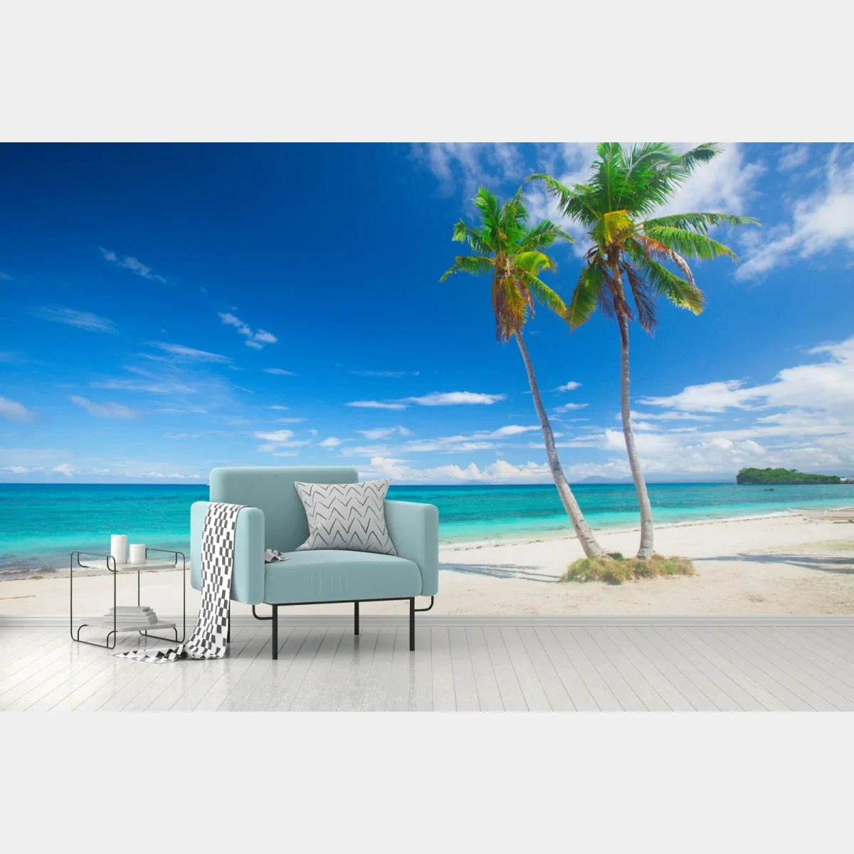 Fototapete tropische palmen an einem türkisfarbenen strand – Wallnifity® Fototapete tropische palmen an einem türkisfarbenen strand – Wallnifity®