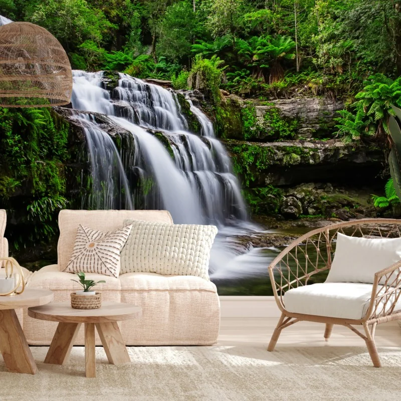 Fototapete wasserfall Liffey Falls im üppigen Regenwald von Tasmanien – Wallnifity®