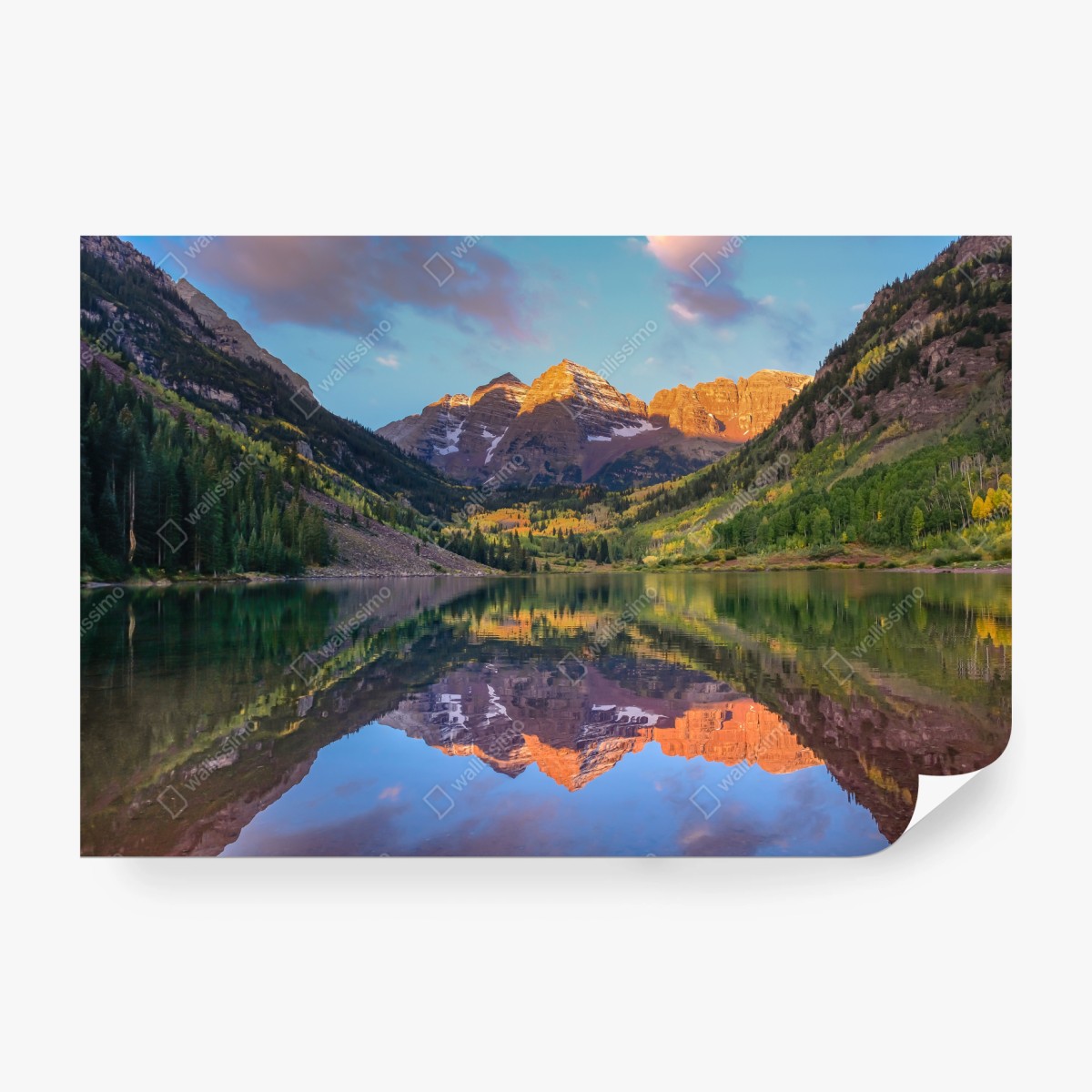 Fototapete sonnenaufgang bei Maroon Bells – Wallnifity®