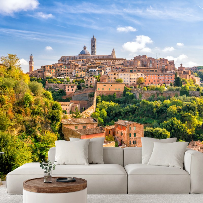 Fototapete Siena stadtpanorama, Italien
