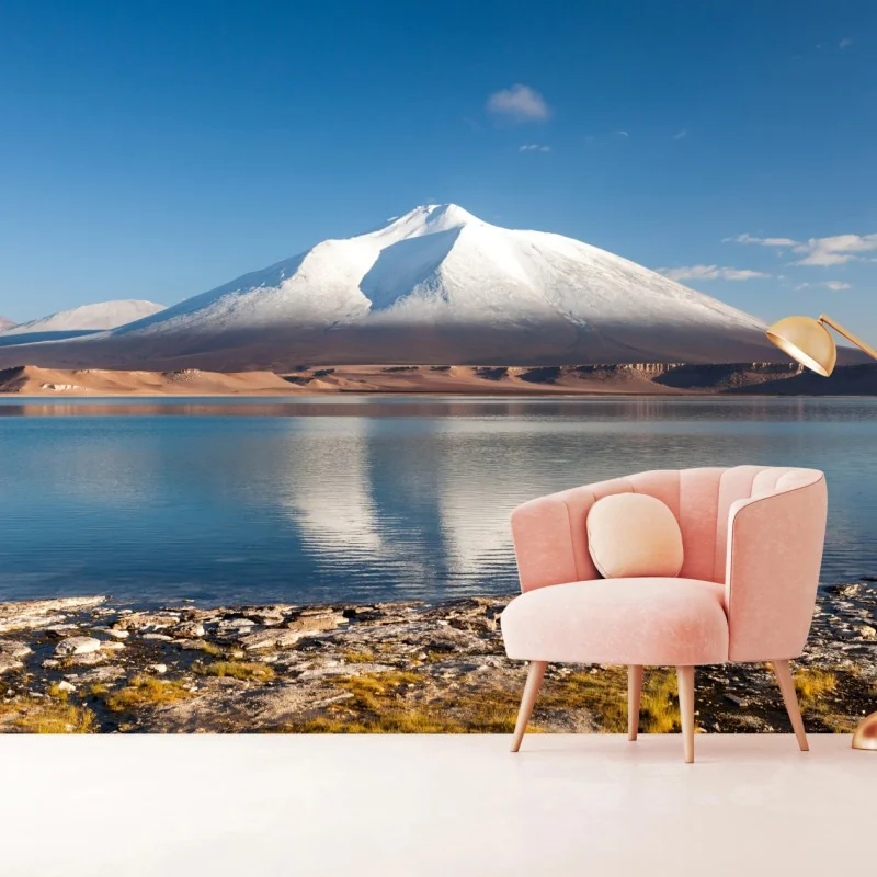 Fototapete Laguna Verde spiegelung in Atacama