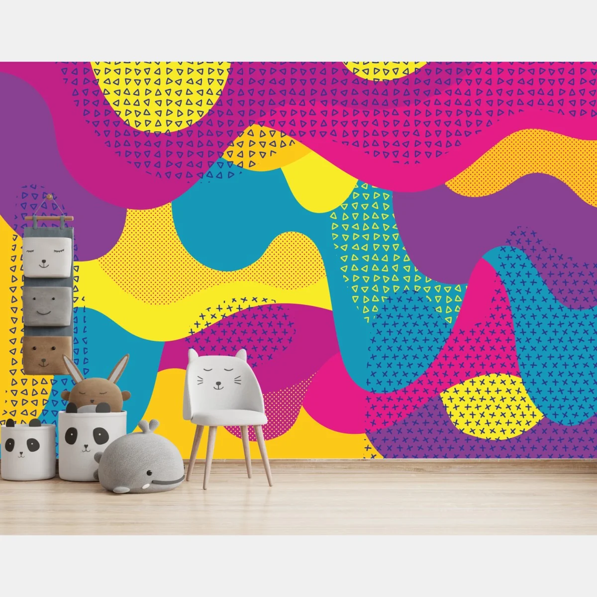 Fototapete leuchtendes abstraktes wellenmuster – Wallnifity® Fototapete leuchtendes abstraktes wellenmuster – Wallnifity®