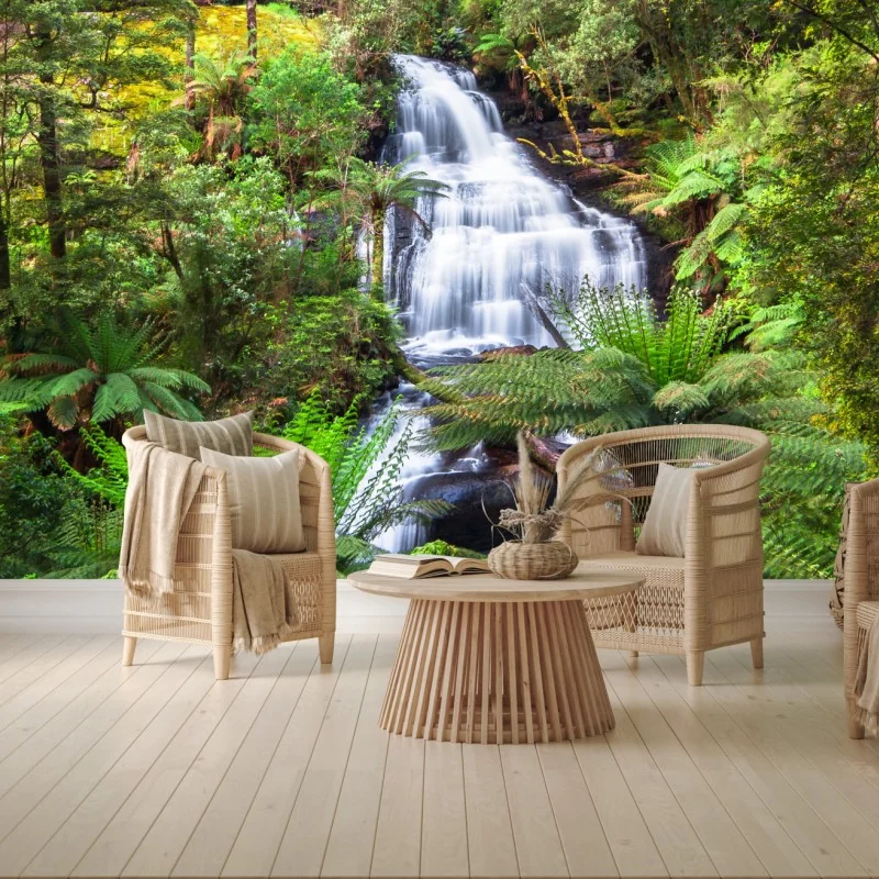 Fototapete Triplet Falls wasserfall im Great Otway National Park – Wallnifity®