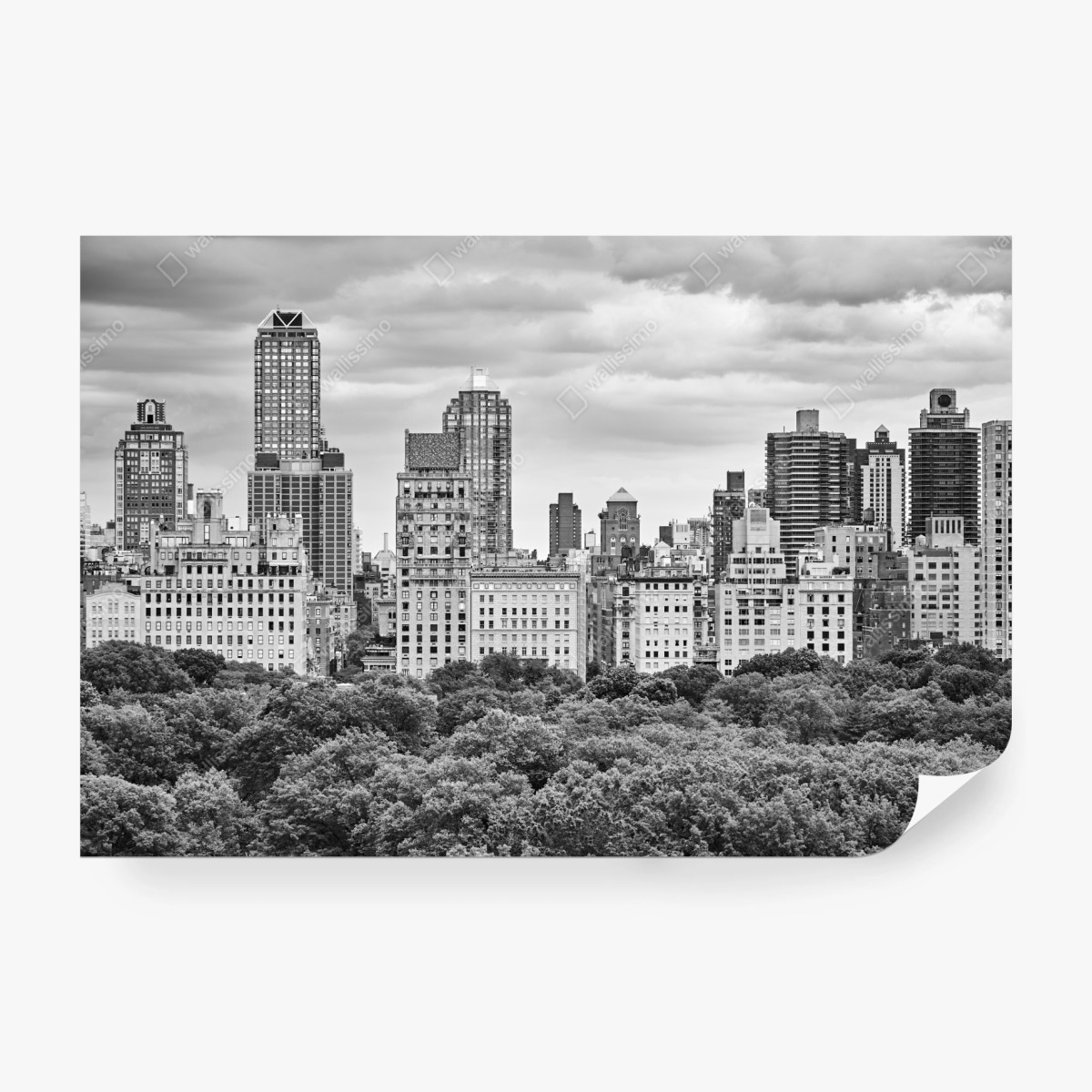 Fototapete Manhattan skyline in schwarzweiß – Wallnifity®