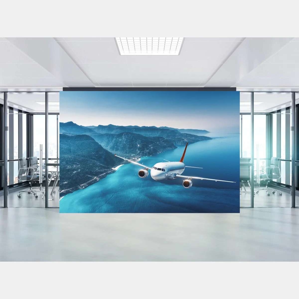 Fototapete küstenflug über türkisblauem meer – Wallnifity® Fototapete küstenflug über türkisblauem meer – Wallnifity®