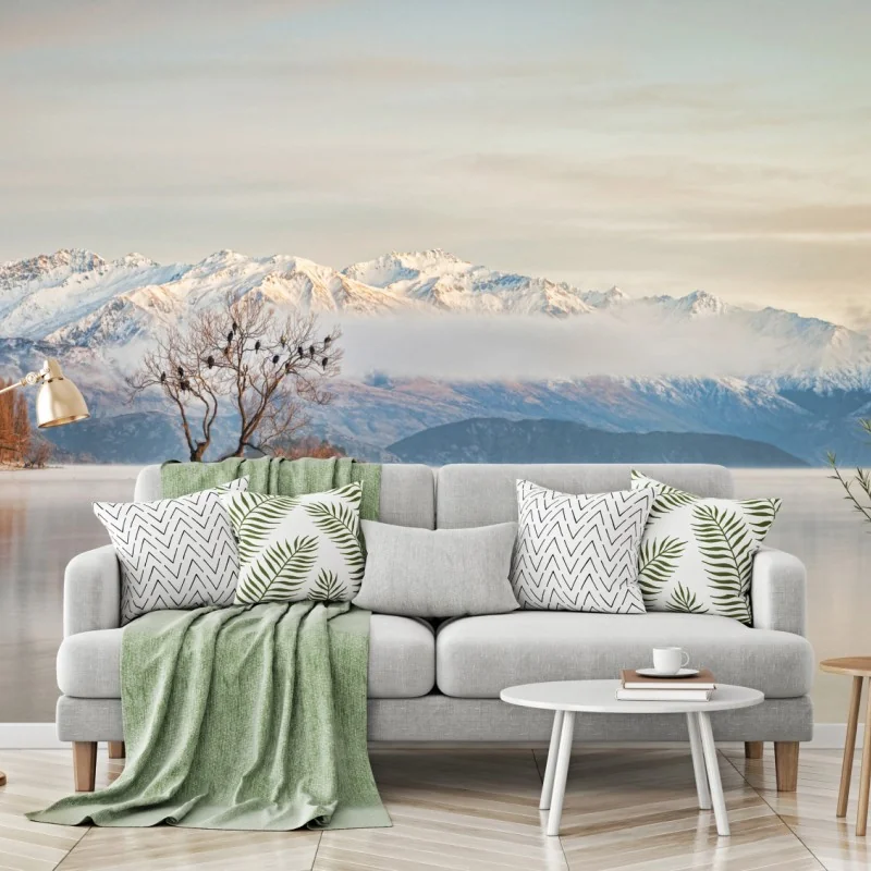 Fototapete einsamer baum am see Wanaka