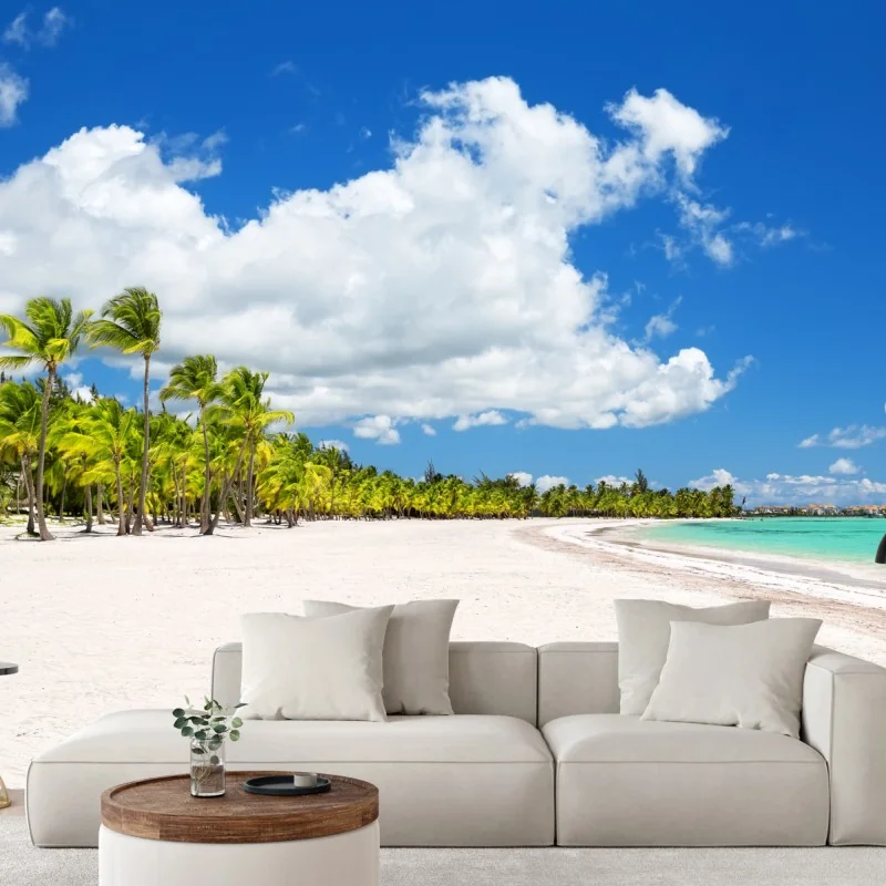 Fototapete tropischer strand in Punta Cana – Wallnifity®