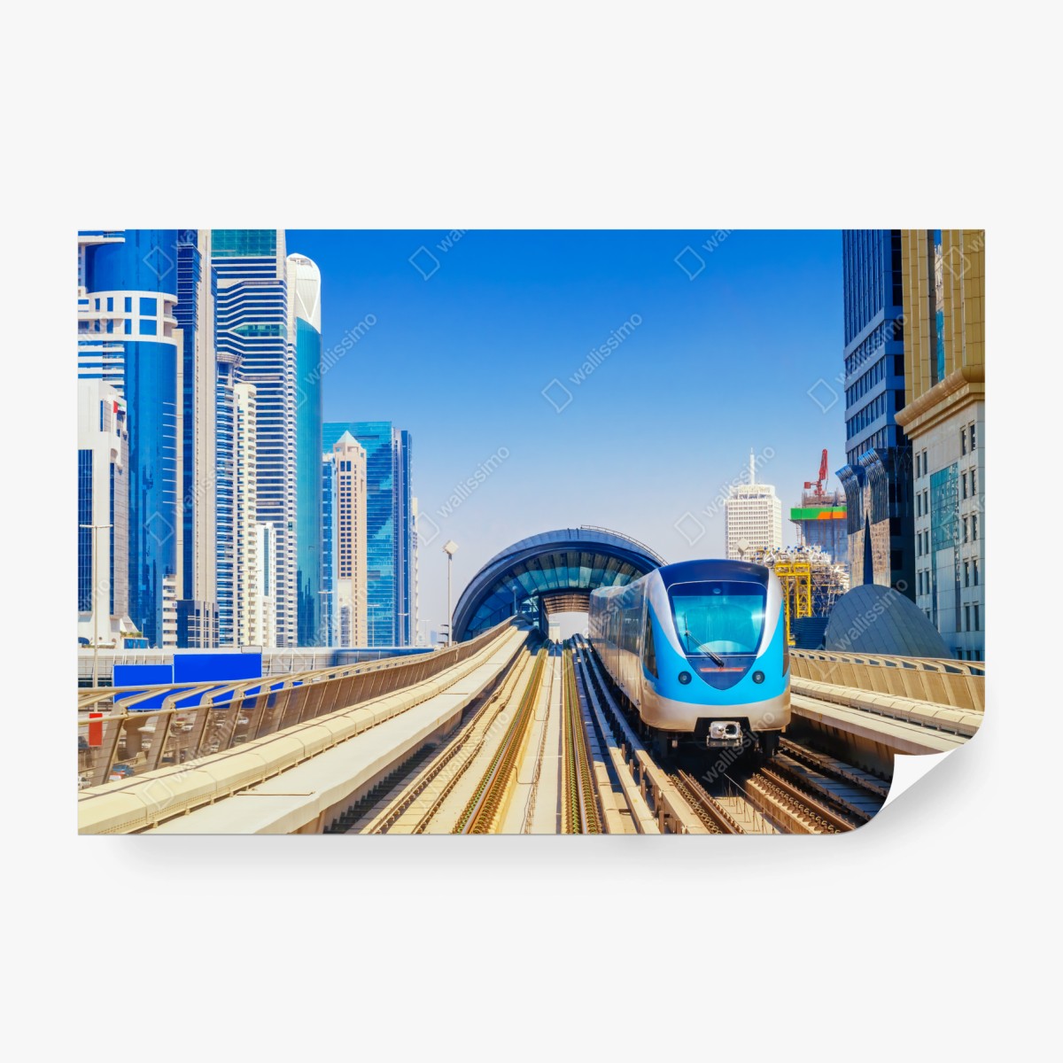 Fototapete städtische u-bahn im sonnenschein – Wallnifity® Fototapete städtische u-bahn im sonnenschein – Wallnifity®