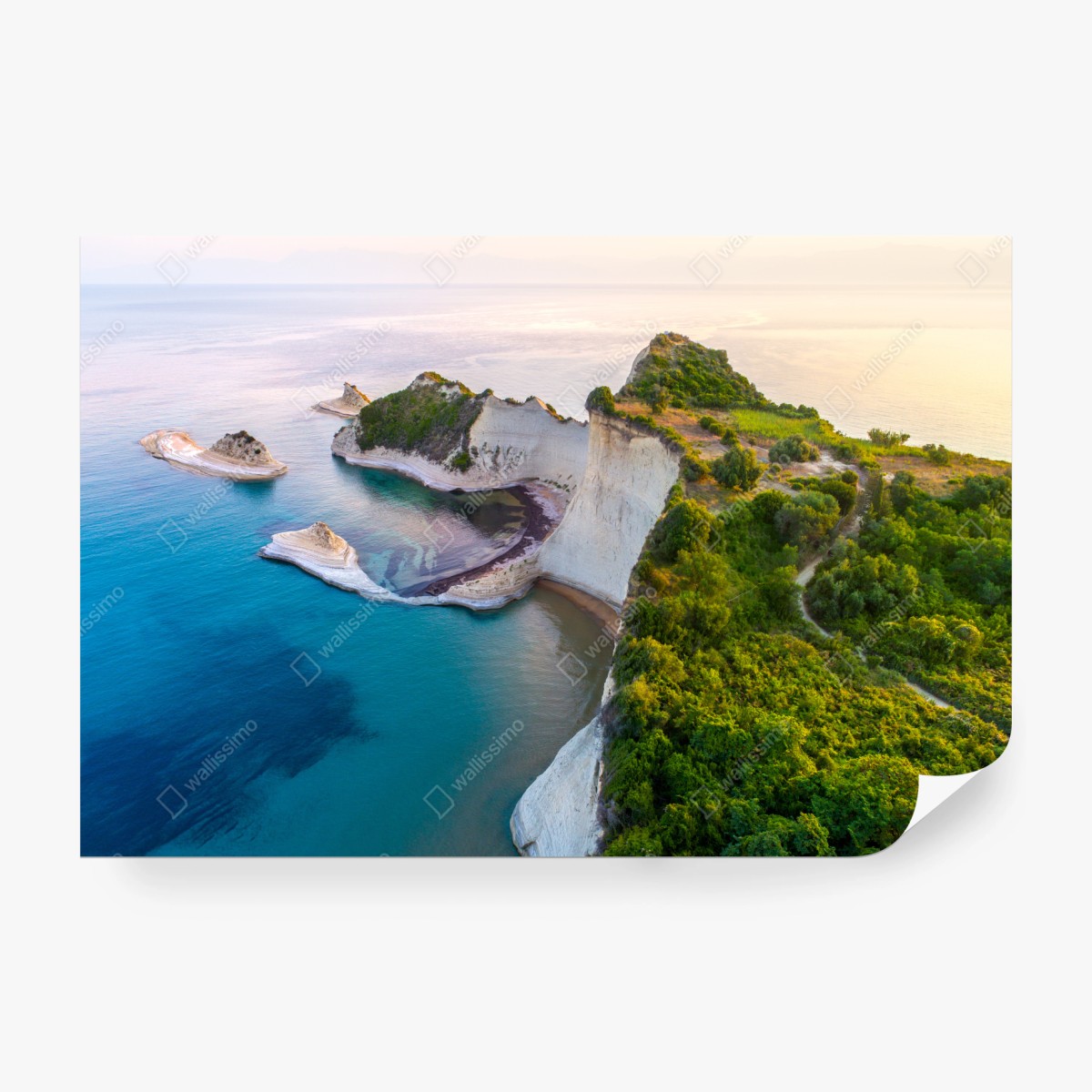 Fototapete luftaufnahme von klippen und türkisfarbenem meer – Wallnifity® Fototapete luftaufnahme von klippen und türkisfarbenem meer – Wallnifity®