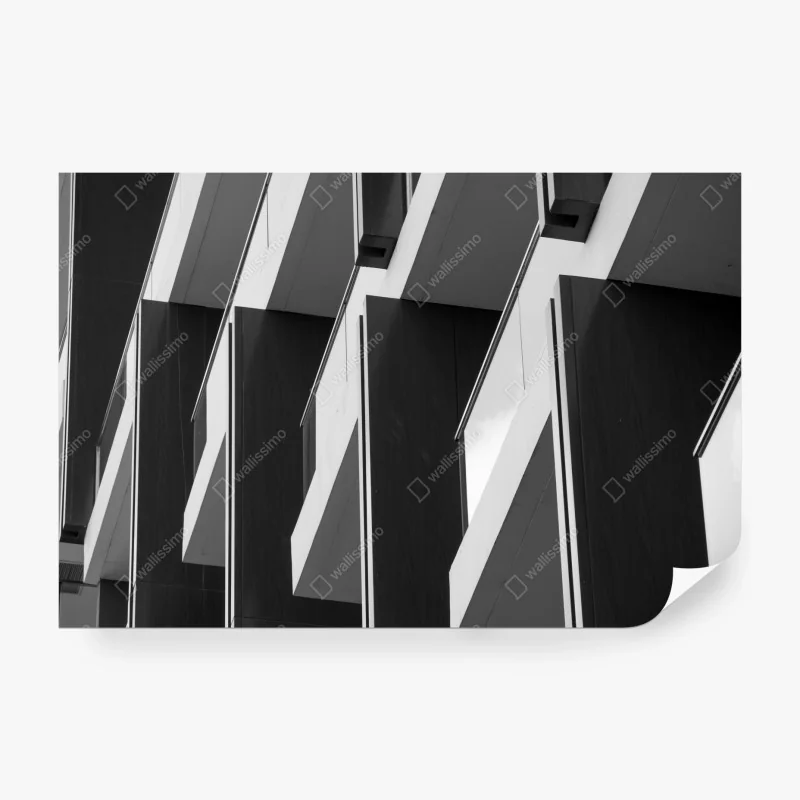 Fototapete geometrischer rhythmus der balkone