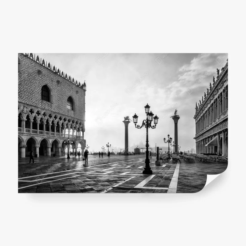 Fototapete minimalistische fassadenstruktur mit geometrischem muster – Wallnifity®