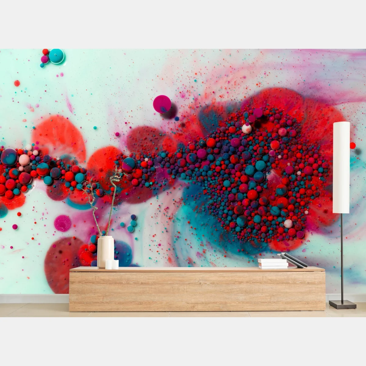 Fototapete lebendige marmorierte farbexplosion – Wallnifity®