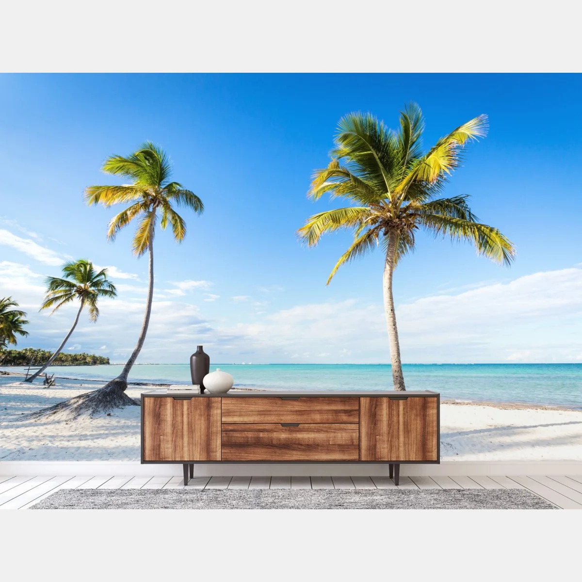 Fototapete tropischer palmenstrand – Wallnifity®