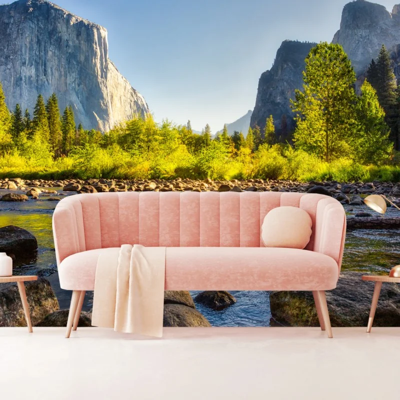 Fototapete goldenes flusstal