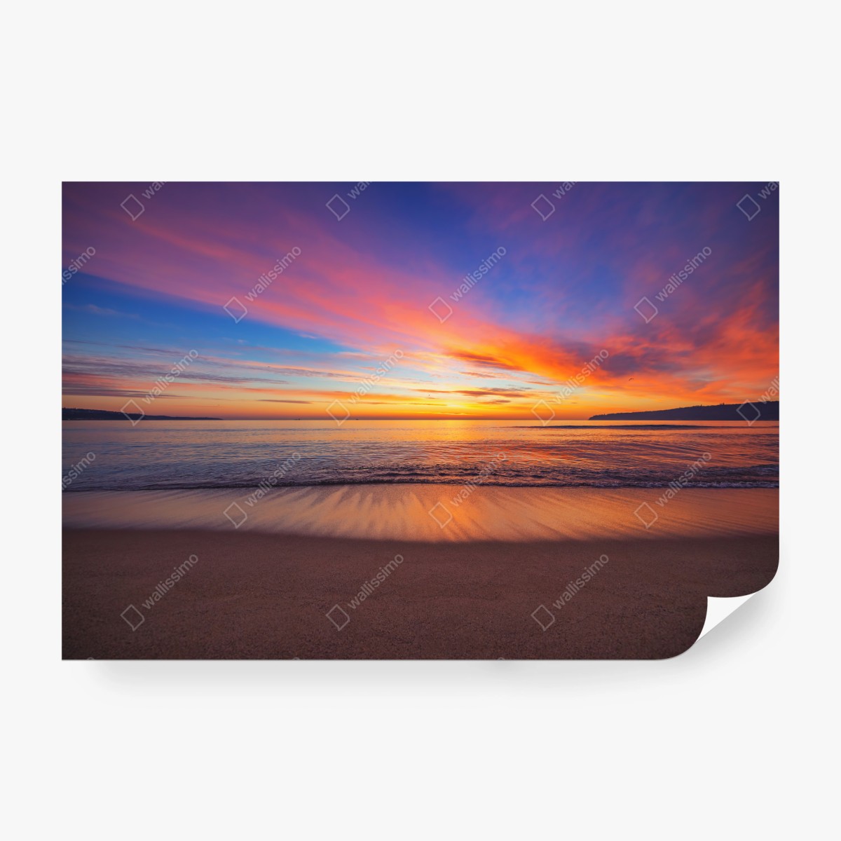 Fototapete lebendiger sonnenaufgang über einem ruhigen strand – Wallnifity® Fototapete lebendiger sonnenaufgang über einem ruhigen strand – Wallnifity®