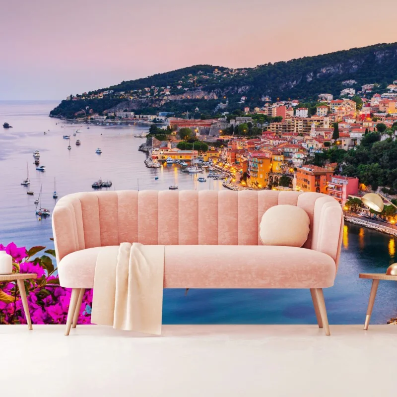 Fototapete sonnenuntergang über Villefranche-sur-Mer