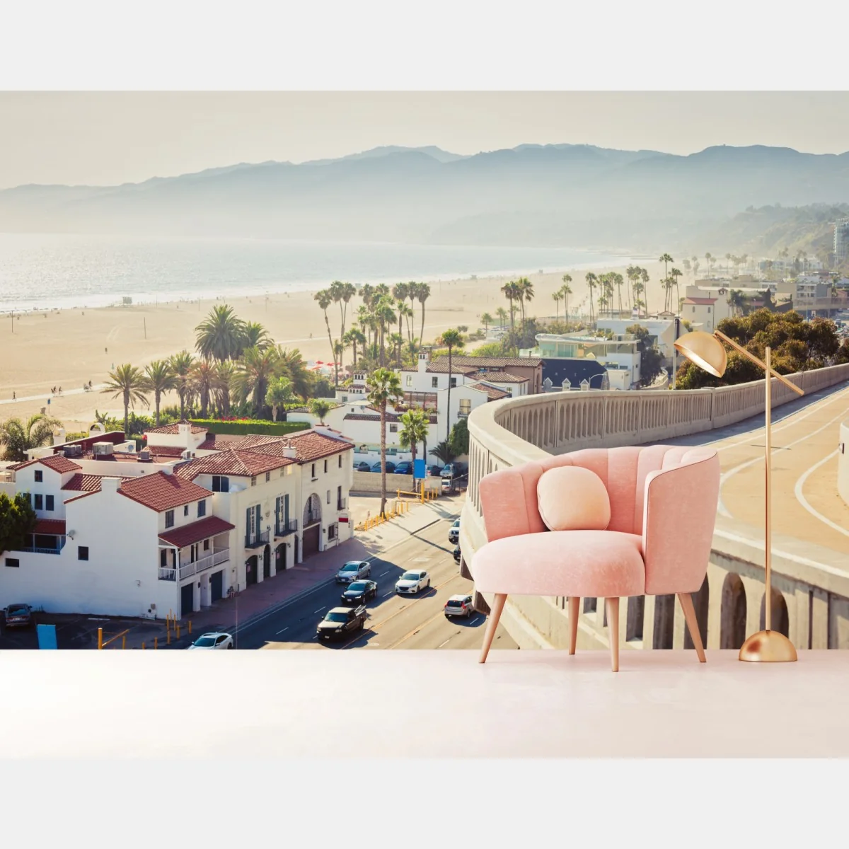 Fototapete Santa Monica küstenpanorama – Wallnifity®