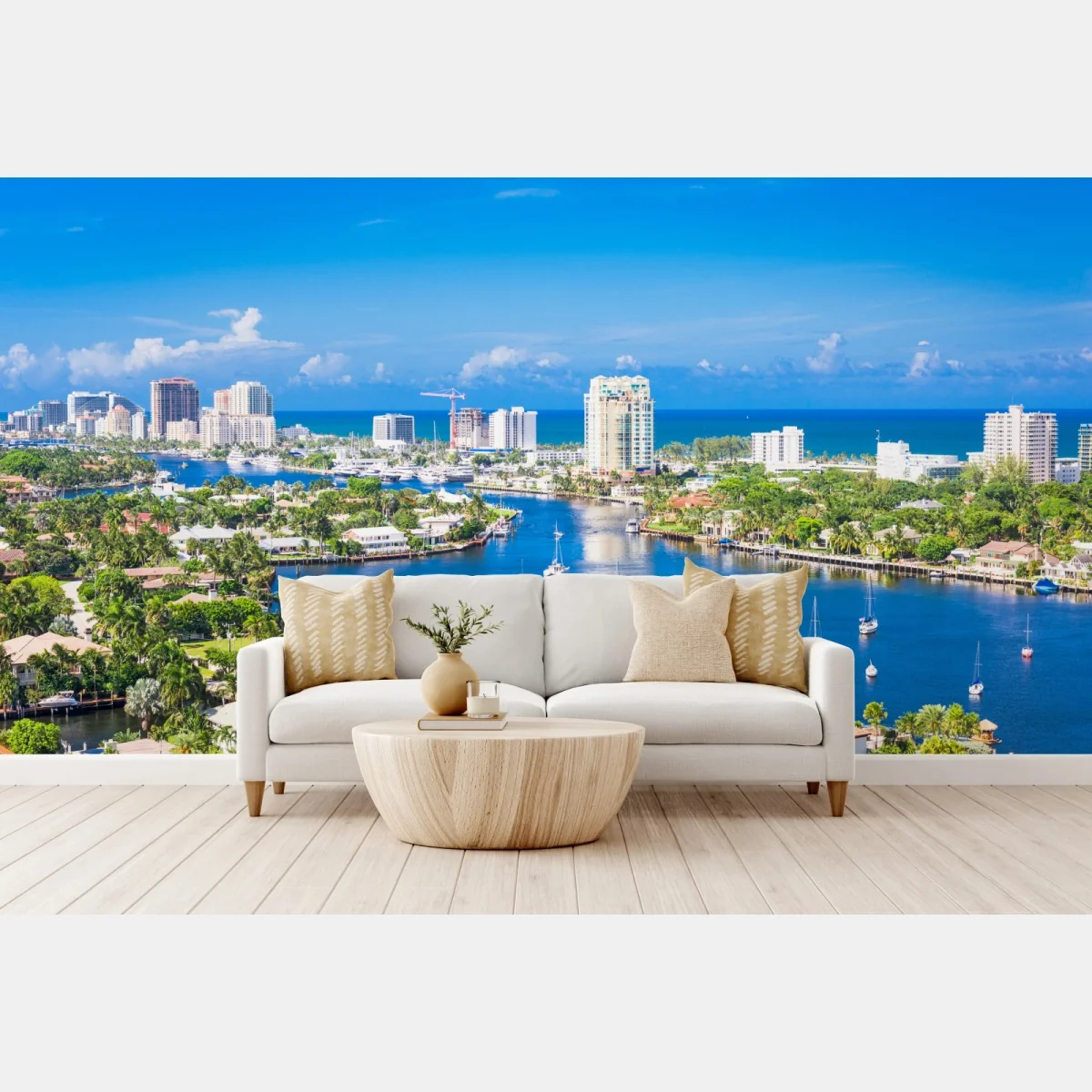 Fototapete Fort Lauderdale stadtskyline am meer – Wallnifity® Fototapete Fort Lauderdale stadtskyline am meer – Wallnifity®