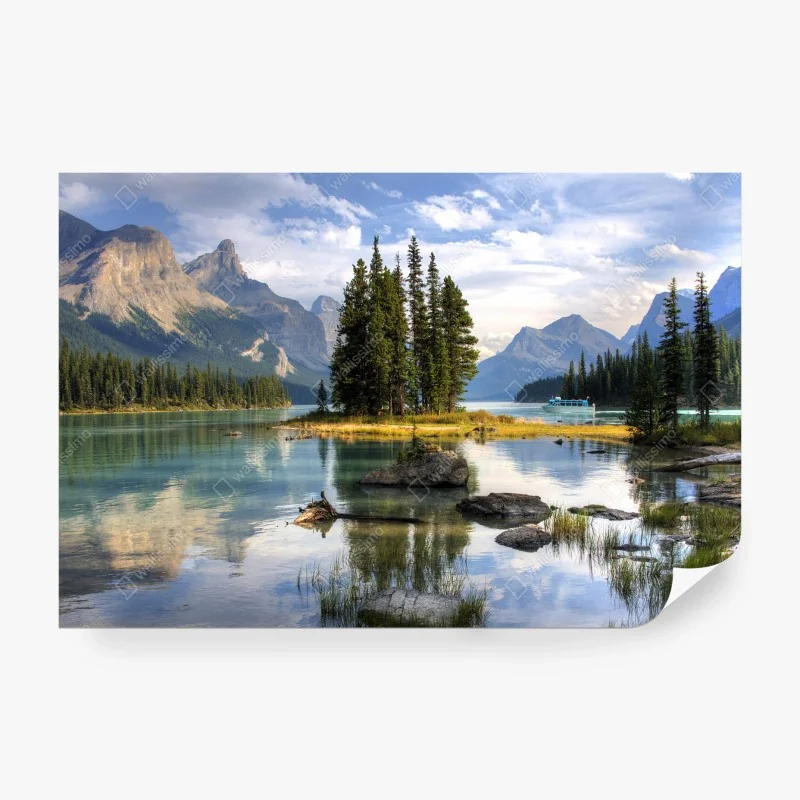 Fototapete blaue und goldene abstrakte blasen – Wallnifity®