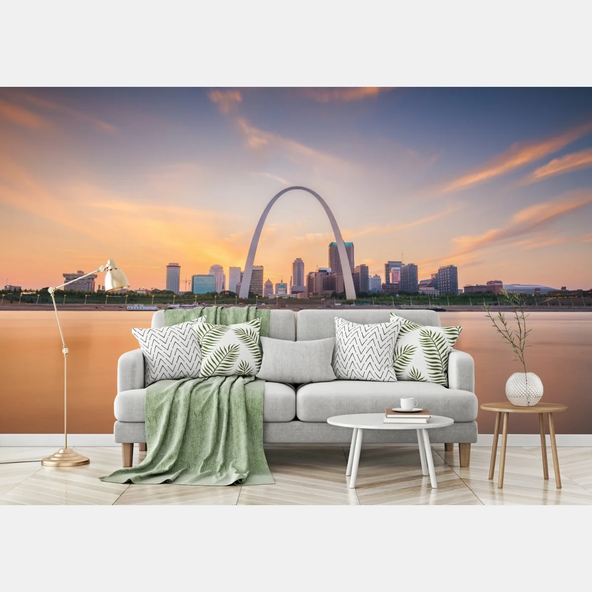 Fototapete St. Louis skyline bei dämmerung – Wallnifity®