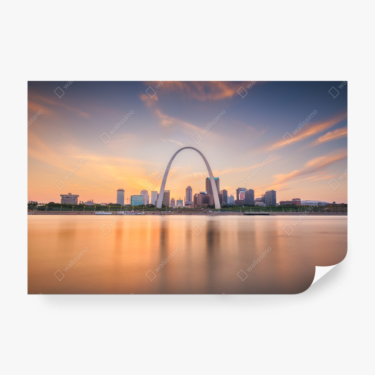 Fototapete St. Louis skyline bei dämmerung – Wallnifity®