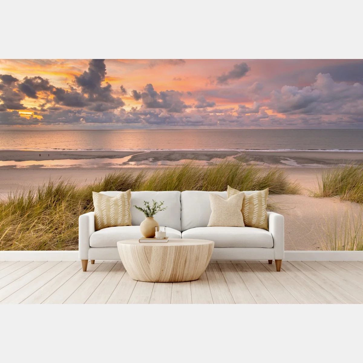 Fototapete sonnenuntergang über dünen in Zeeland – Wallnifity® Fototapete sonnenuntergang über dünen in Zeeland – Wallnifity®