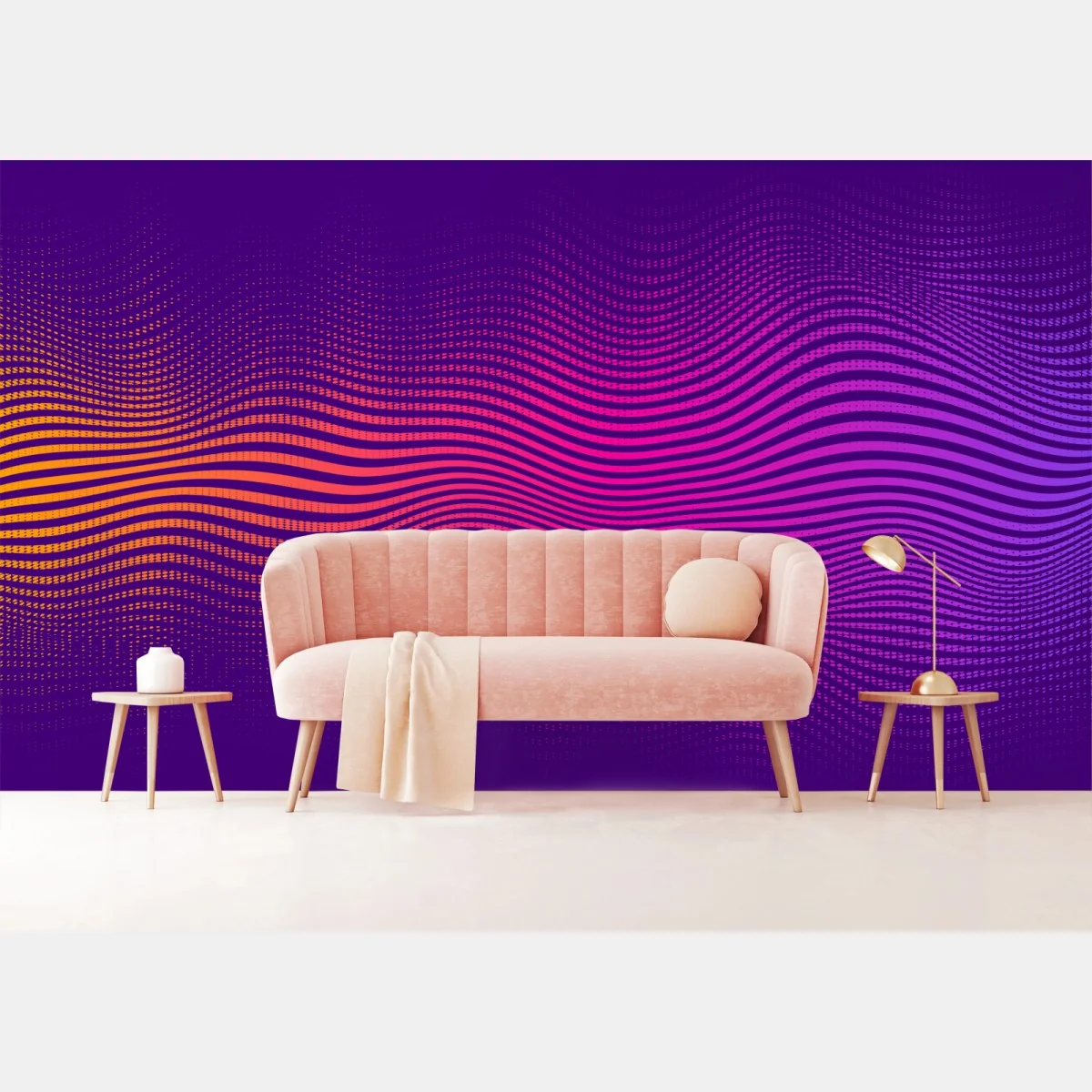 Fototapete leuchtendes verlauf-wellenmuster – Wallnifity® Fototapete leuchtendes verlauf-wellenmuster – Wallnifity®
