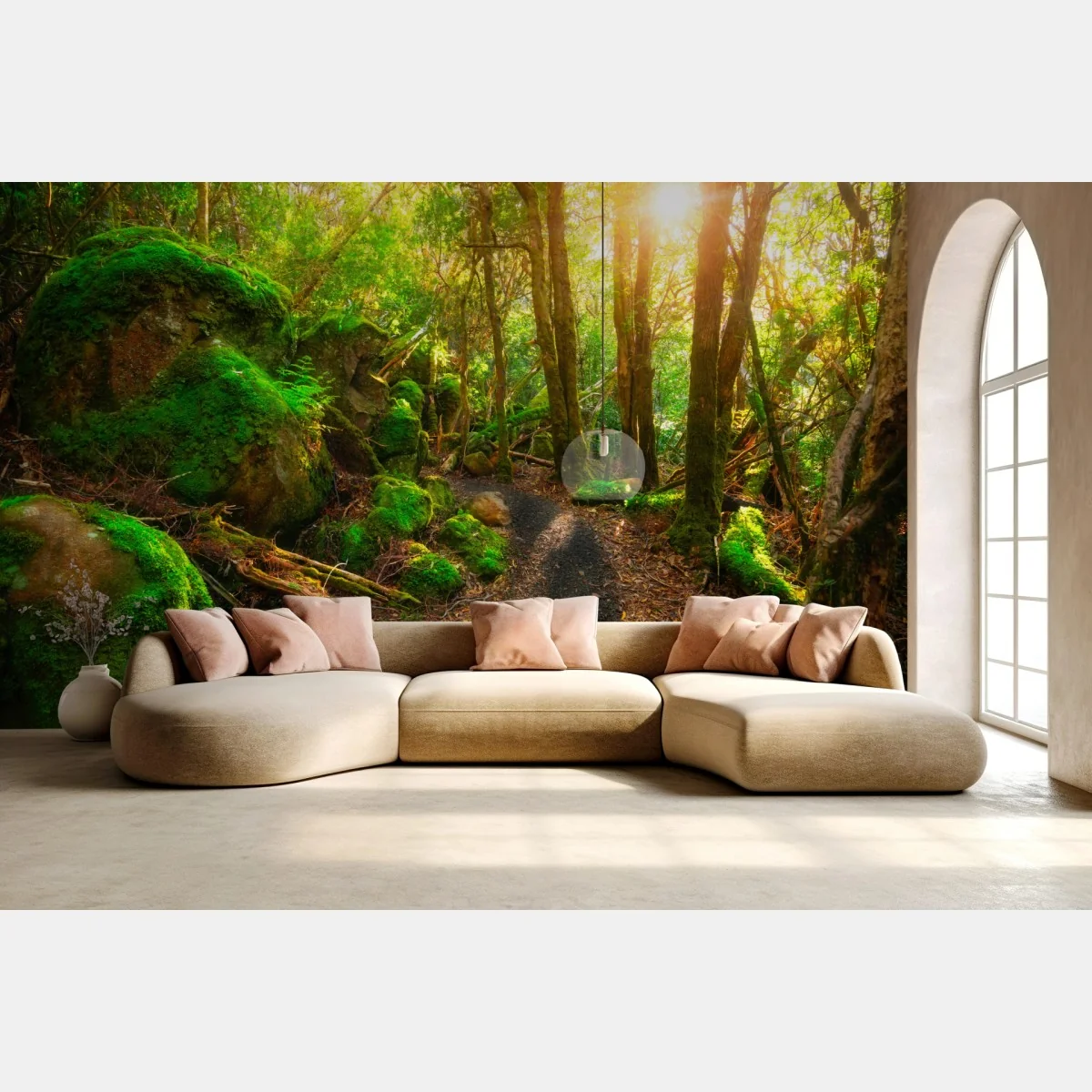 Fototapete sonniger pfad im regenwald der Tasman-Halbinsel, Tasmanien – Wallnifity® Fototapete sonniger pfad im regenwald der Tasman-Halbinsel, Tasmanien – Wallnifity®