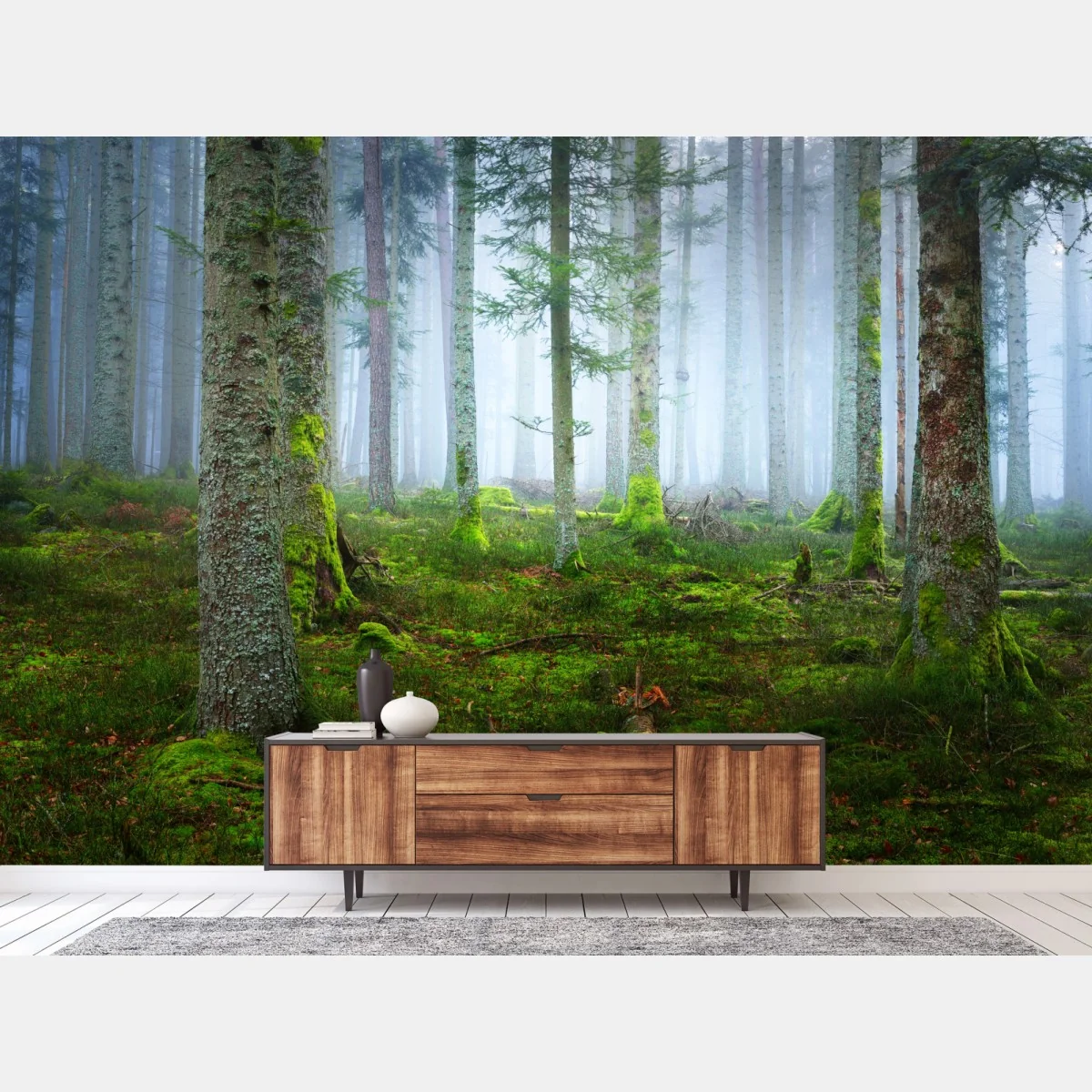 Fototapete nebliger kiefernwald aus dem Elsass – Wallnifity® Fototapete nebliger kiefernwald aus dem Elsass – Wallnifity®