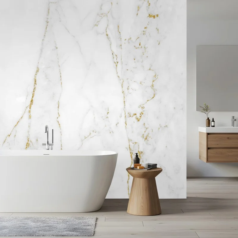 Fototapete weißer marmor mit goldenen adern