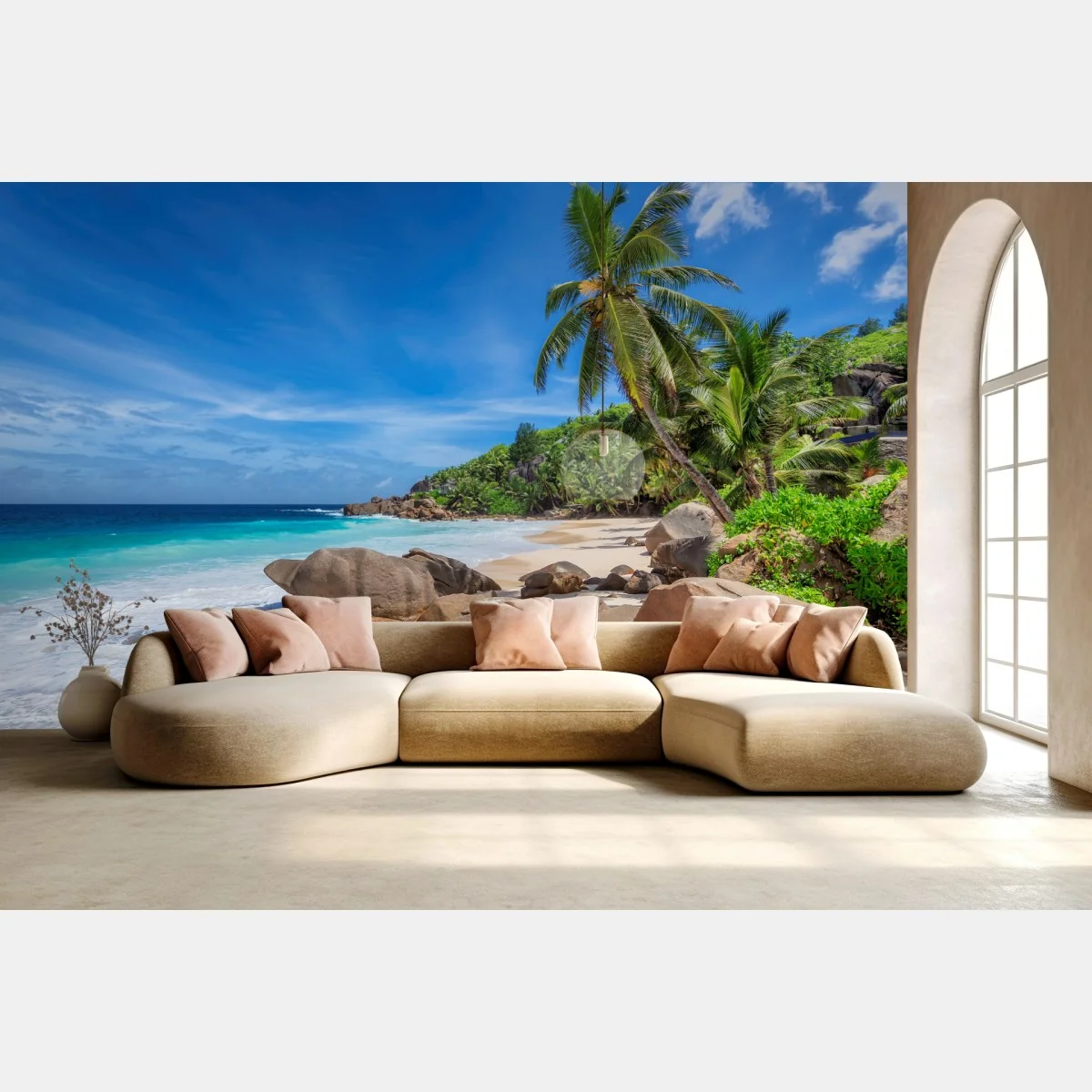 Fototapete tropischer palmenstrand – Wallnifity®