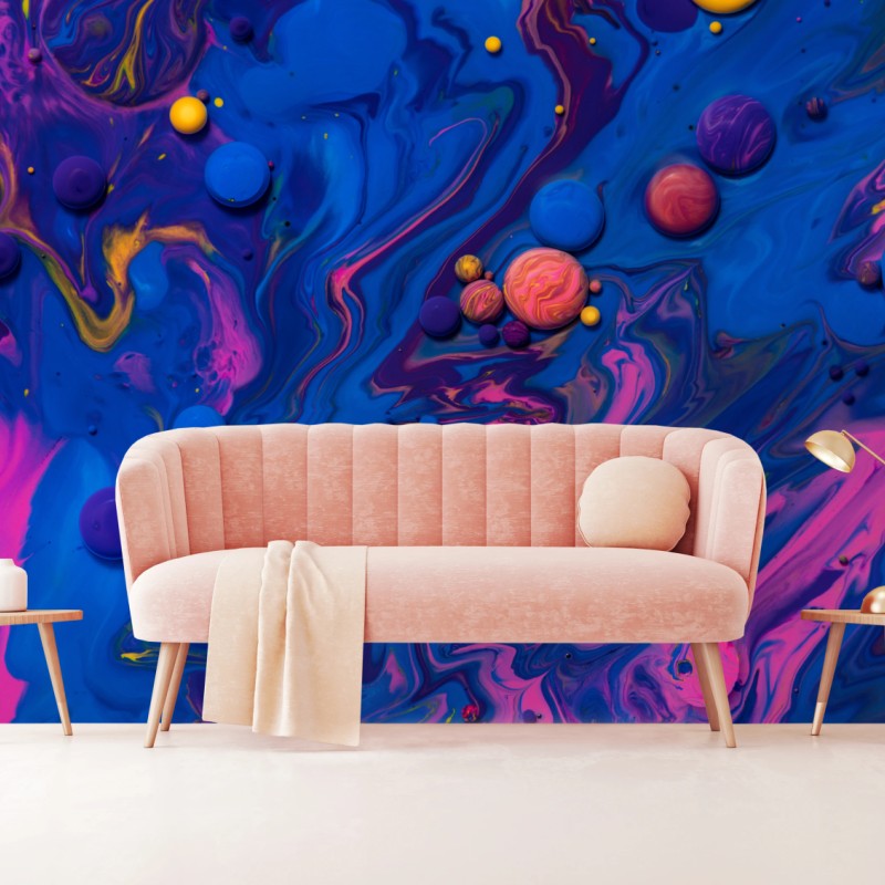 Fototapete lebendige kosmische farbwirbel