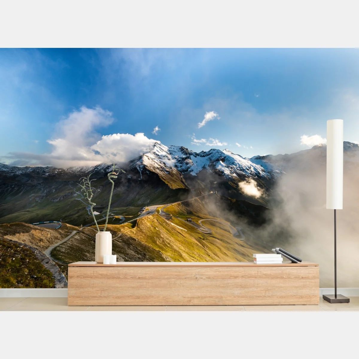 Fototapete Grossglockner panoramastraße in den Alpen – Wallnifity® Fototapete Grossglockner panoramastraße in den Alpen – Wallnifity®