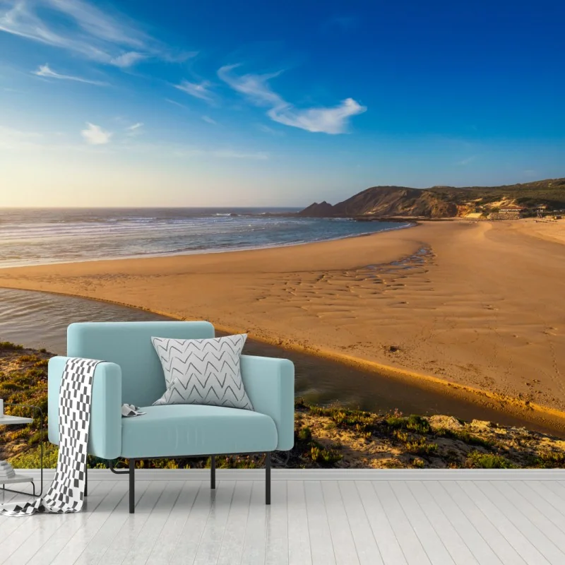 Fototapete Praia da Amoreira panoramablick – Wallnifity®