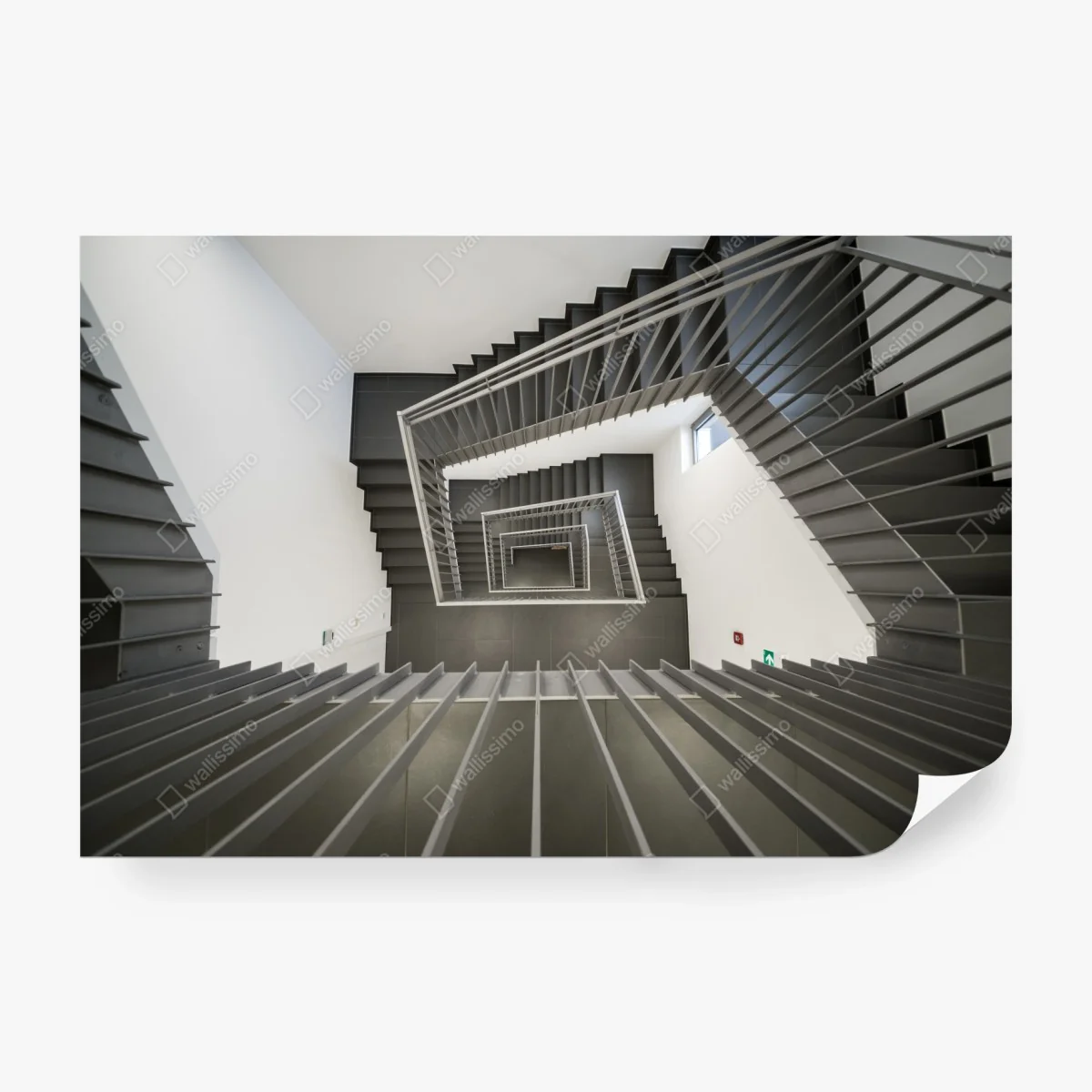 Fototapete geometrisches treppenhaus in perspektive – Wallnifity®