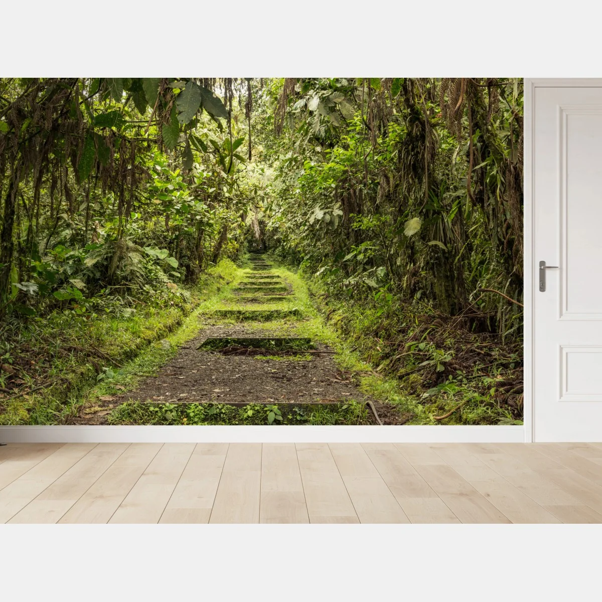 Fototapete pfad durch üppigen dschungel – Wallnifity® Fototapete pfad durch üppigen dschungel – Wallnifity®