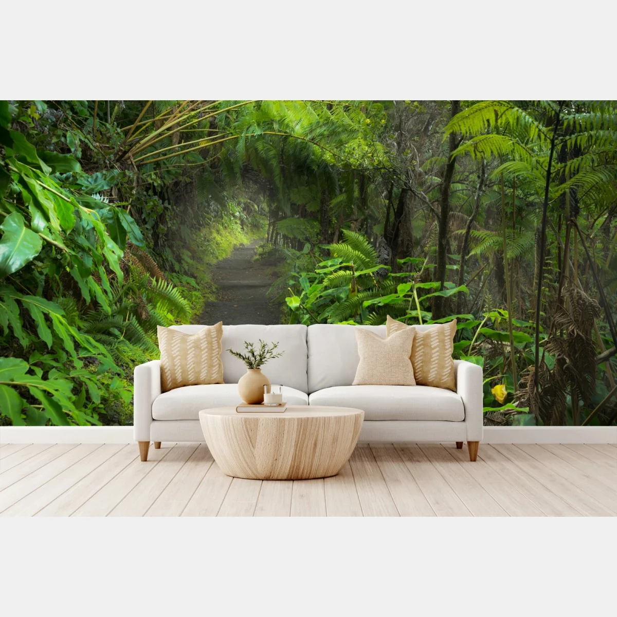 Fototapete üppiger regenwaldpfad im Kilauea Iki, Hawaii – Wallnifity® Fototapete üppiger regenwaldpfad im Kilauea Iki, Hawaii – Wallnifity®