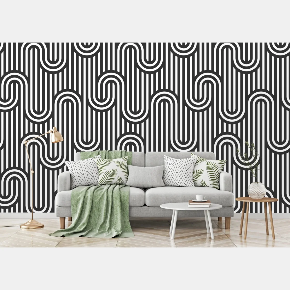 Fototapete schwarz-weiß geometrisches optisches muster – Wallnifity® Fototapete schwarz-weiß geometrisches optisches muster – Wallnifity®