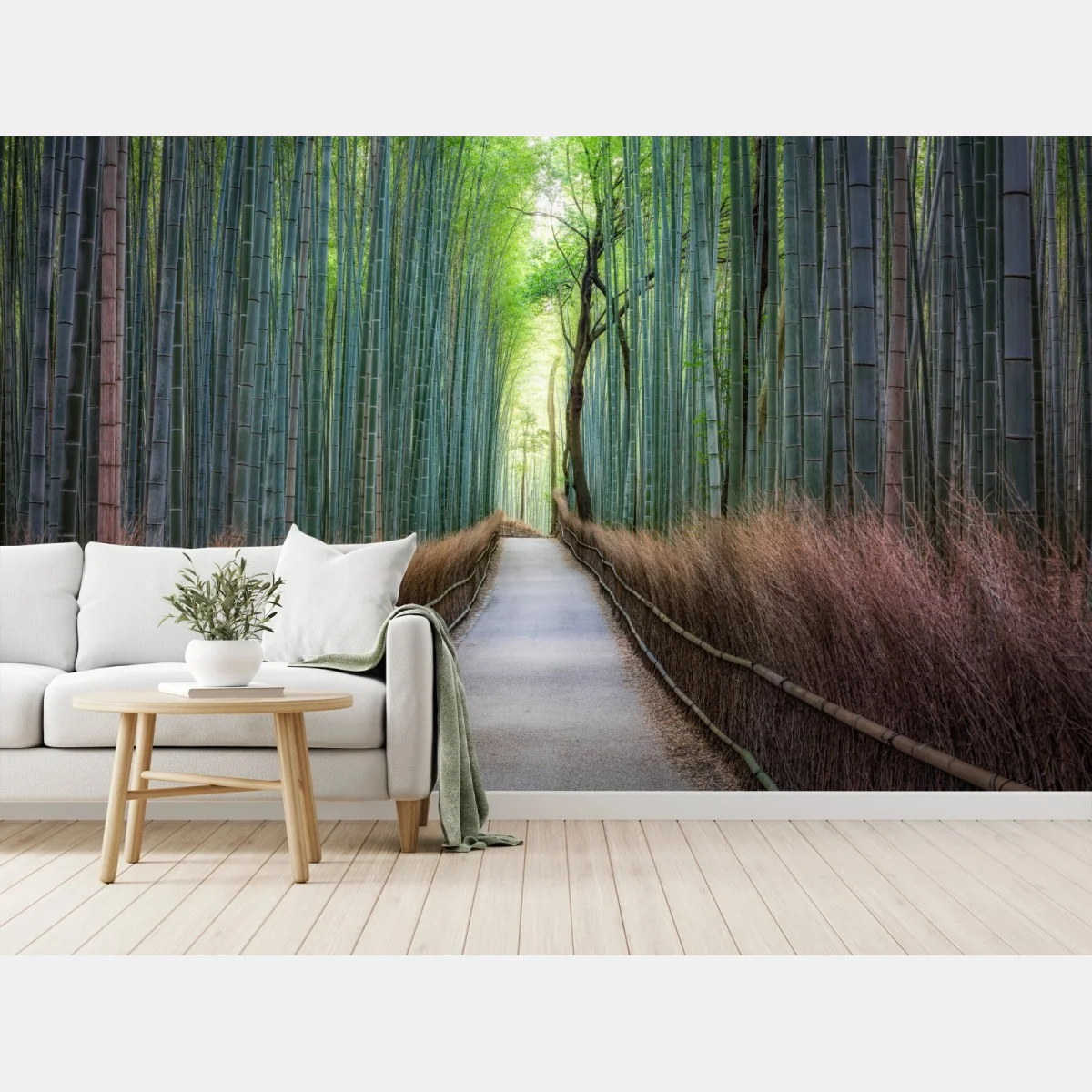 Fototapete ruhiger bambuswaldweg – Wallnifity®