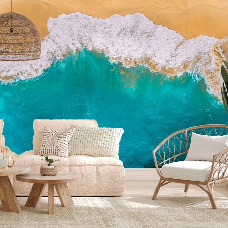 Fototapete türkisblaue wellen am strand Kelingking, Nusa Penida – Wallnifity® Fototapete türkisblaue wellen am strand Kelingking, Nusa Penida – Wallnifity®