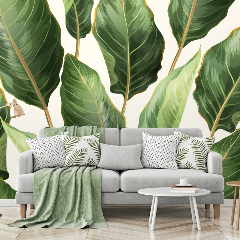 Fototapete tropisches bananenblattmuster – Wallnifity® Fototapete tropisches bananenblattmuster – Wallnifity®