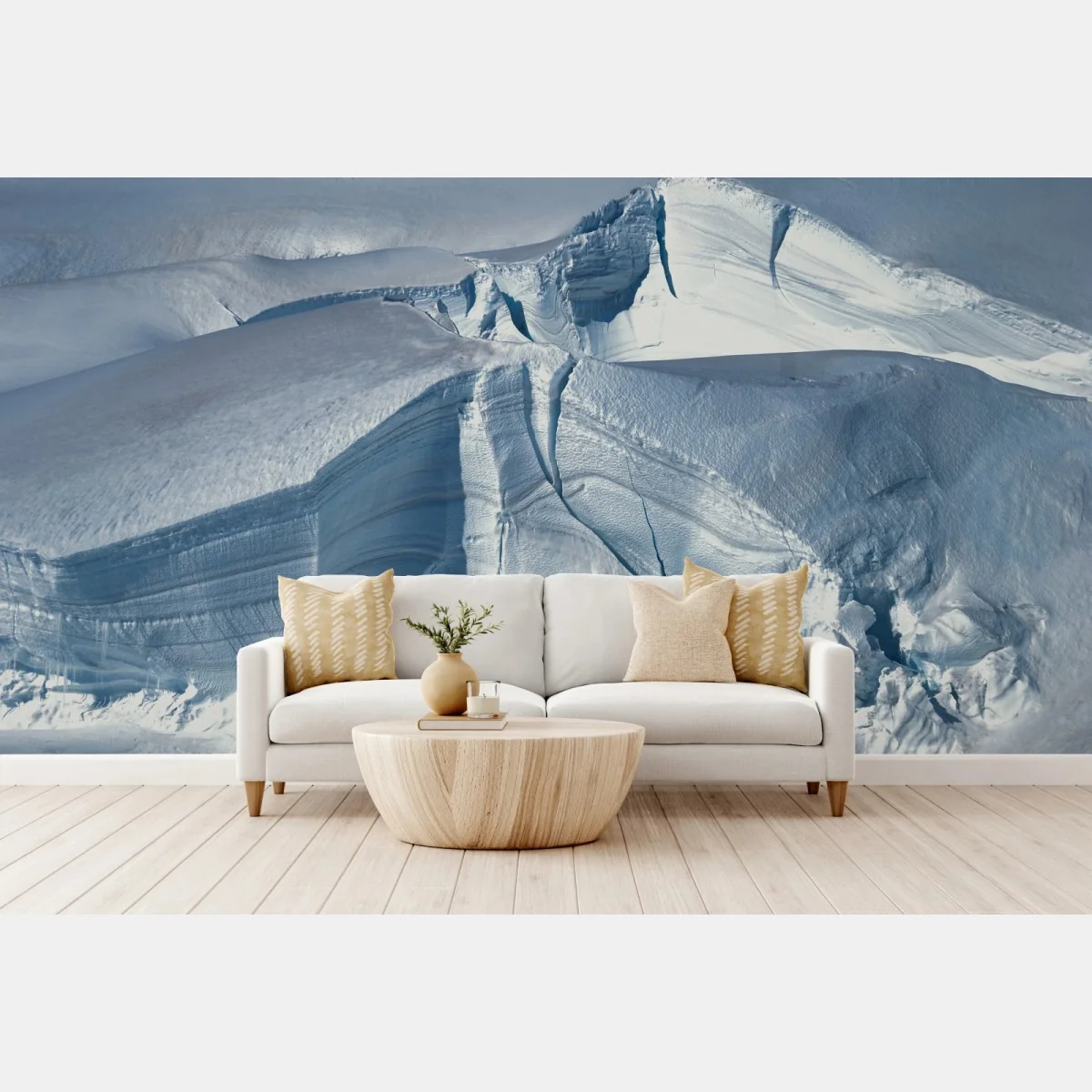 Fototapete gletscherlandschaft mit tiefen spalten – Wallnifity® Fototapete gletscherlandschaft mit tiefen spalten – Wallnifity®