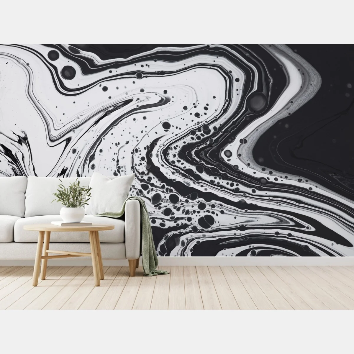 Fototapete schwarz-weißes marmormuster – Wallnifity® Fototapete schwarz-weißes marmormuster – Wallnifity®
