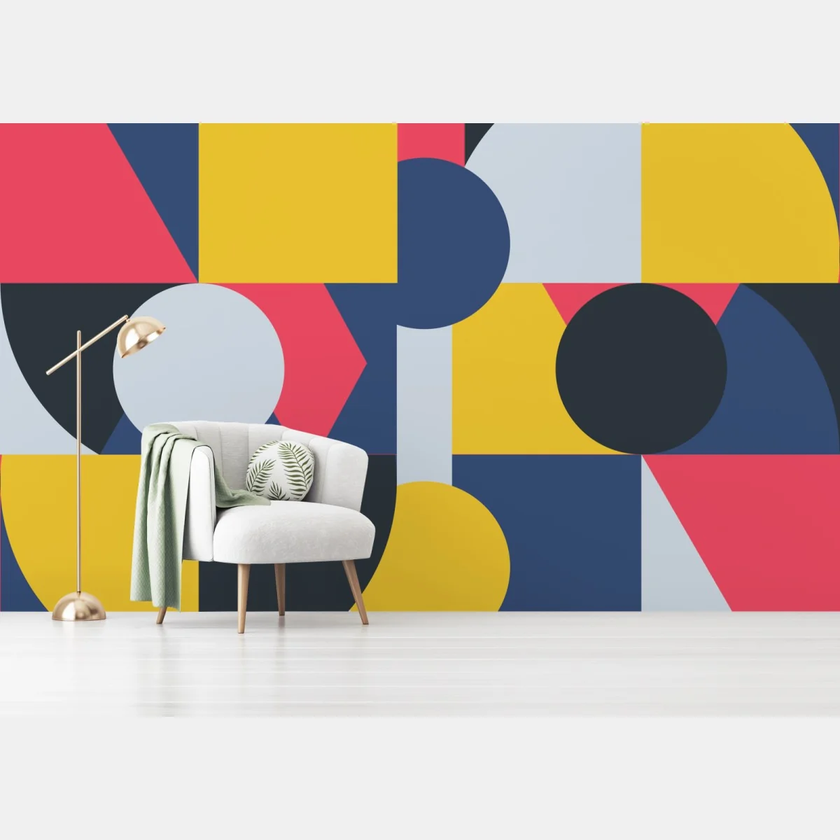 Fototapete lebendige geometrische komposition – Wallnifity® Fototapete lebendige geometrische komposition – Wallnifity®