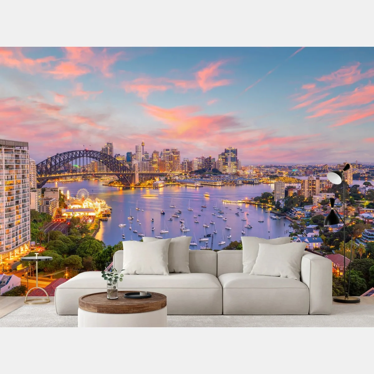 Fototapete sonnenuntergang über Sydney – Wallnifity® Fototapete sonnenuntergang über Sydney – Wallnifity®