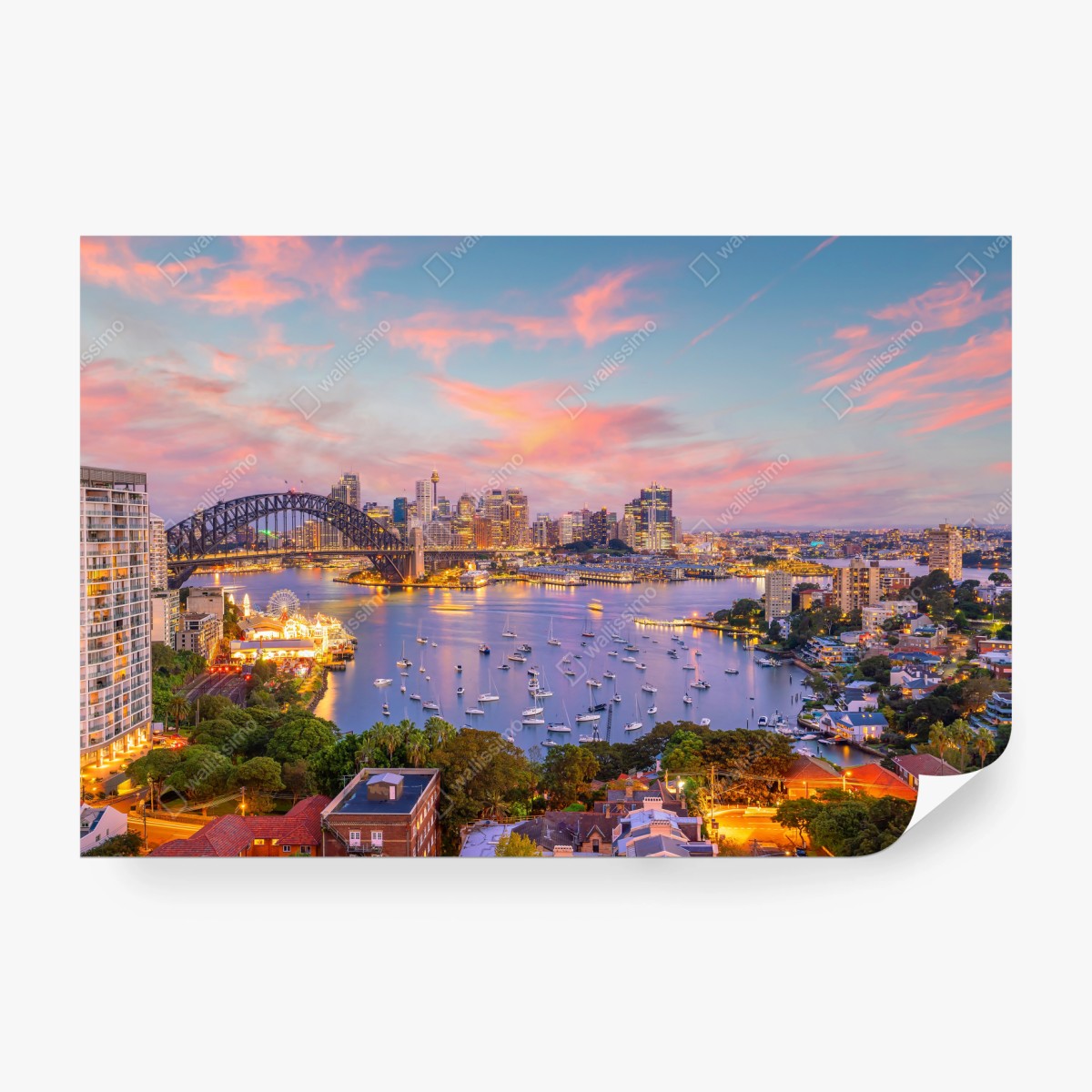 Fototapete sonnenuntergang über Sydney – Wallnifity® Fototapete sonnenuntergang über Sydney – Wallnifity®