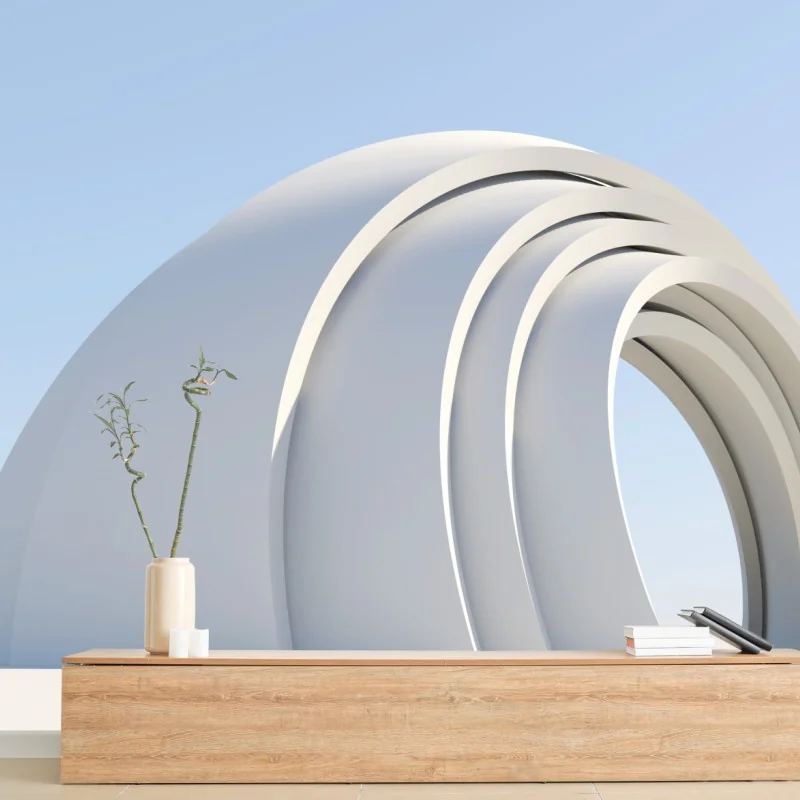 Fototapete minimalistische bogenskulptur